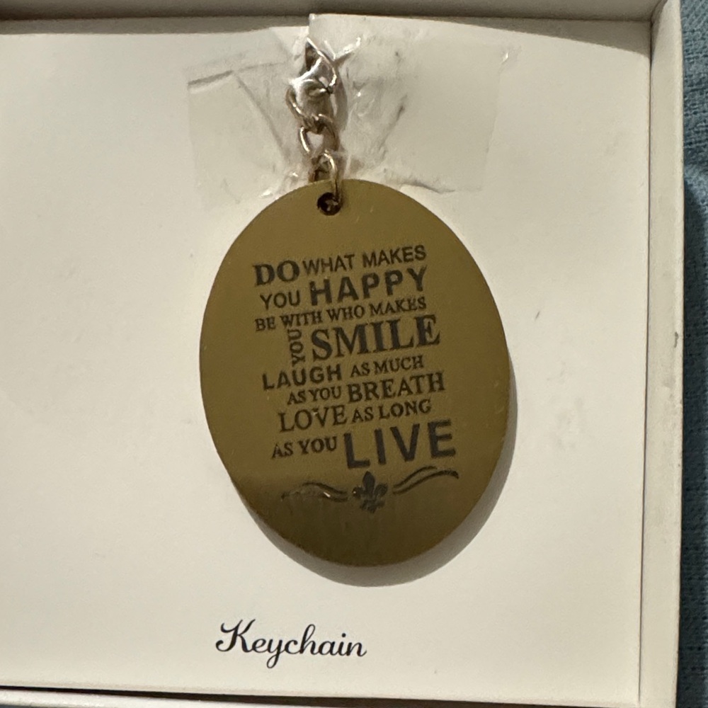 Inspirational Gold Keychain